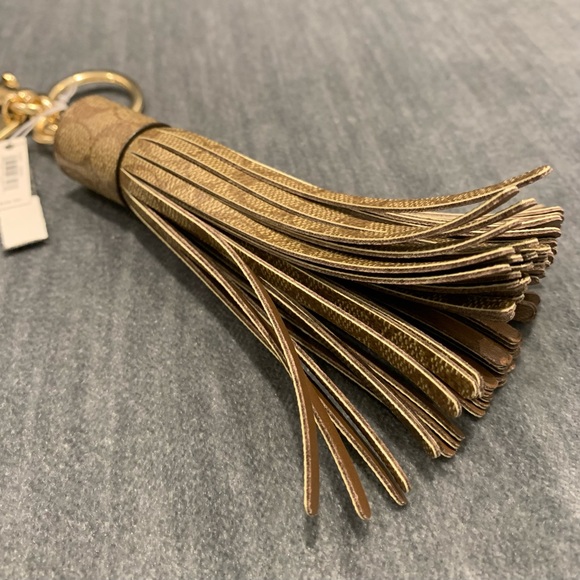 Tassel Bag Charm In Signature Canvas - Picture 3 of 4